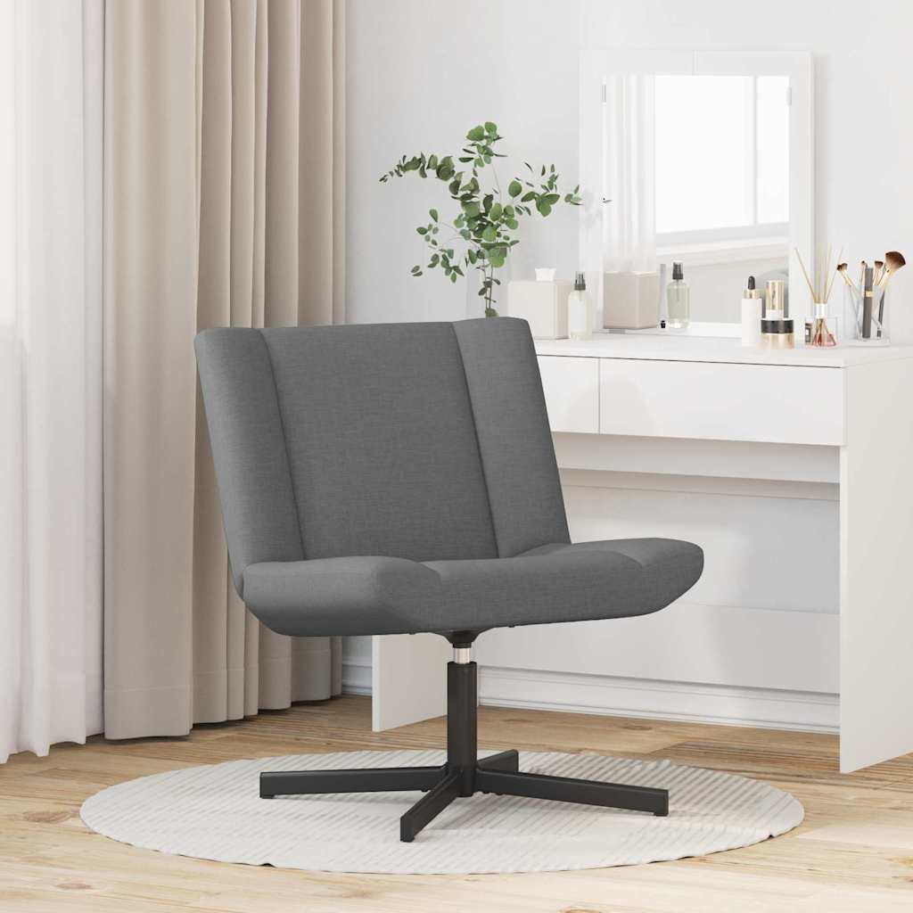 Swivel Chair Dark Grey 63 x 75 x 76 cm Fabric