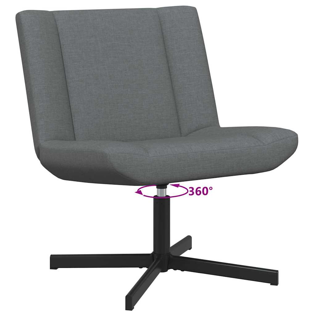 Swivel Chair Dark Grey 63 x 75 x 76 cm Fabric