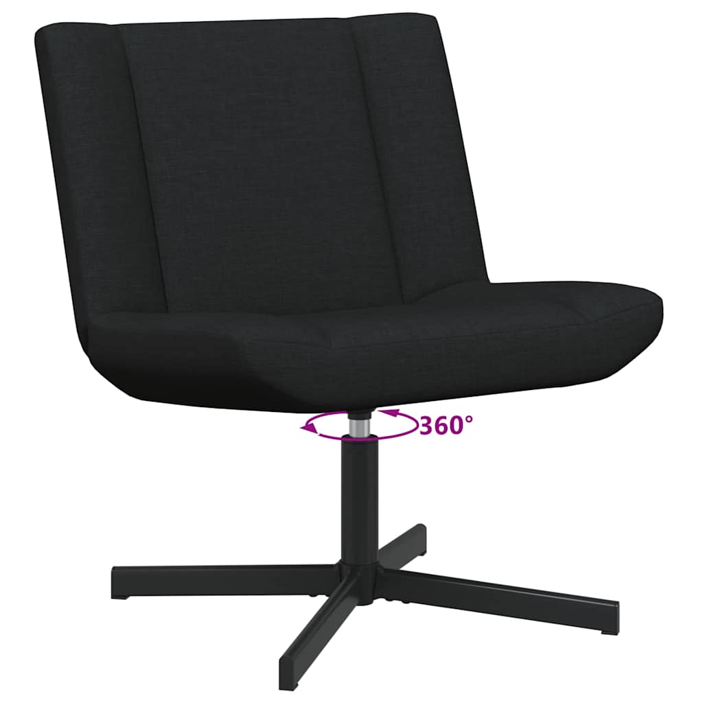 Swivel Chair Black 63 x 75 x 76 cm Fabric