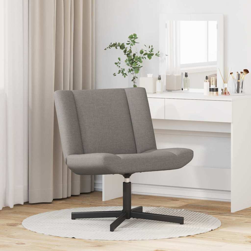 Swivel Chair Taupe 63 x 75 x 76 cm Fabric