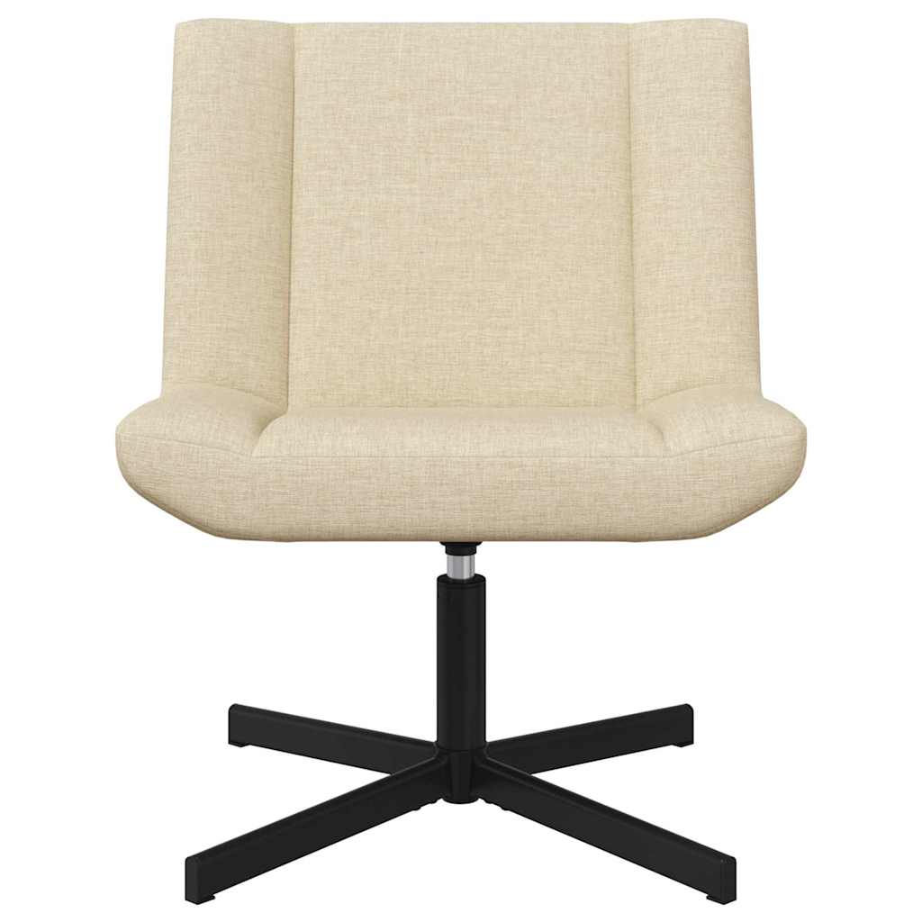 Swivel Chair Cream 63 x 75 x 76 cm Fabric