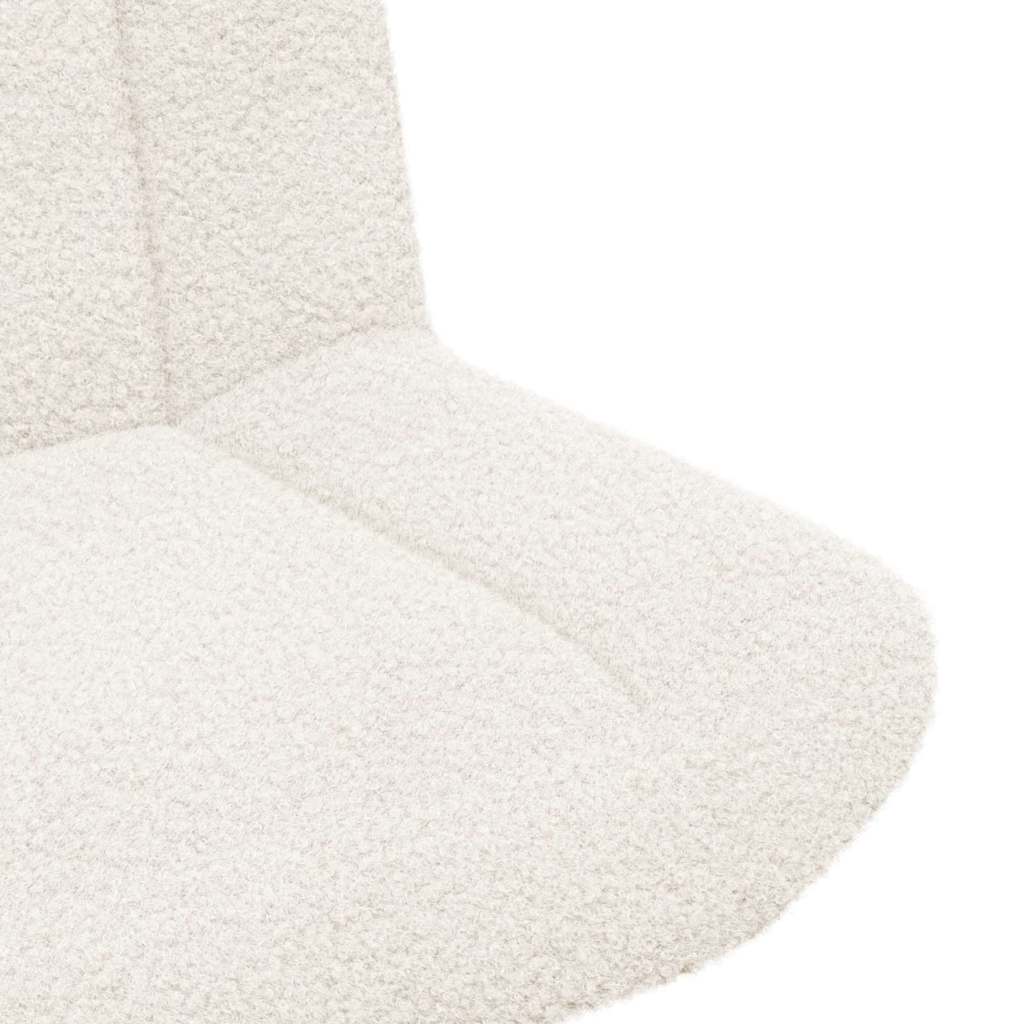 Swivel Chair Cream 63 x 75 x 76 cm Fabric
