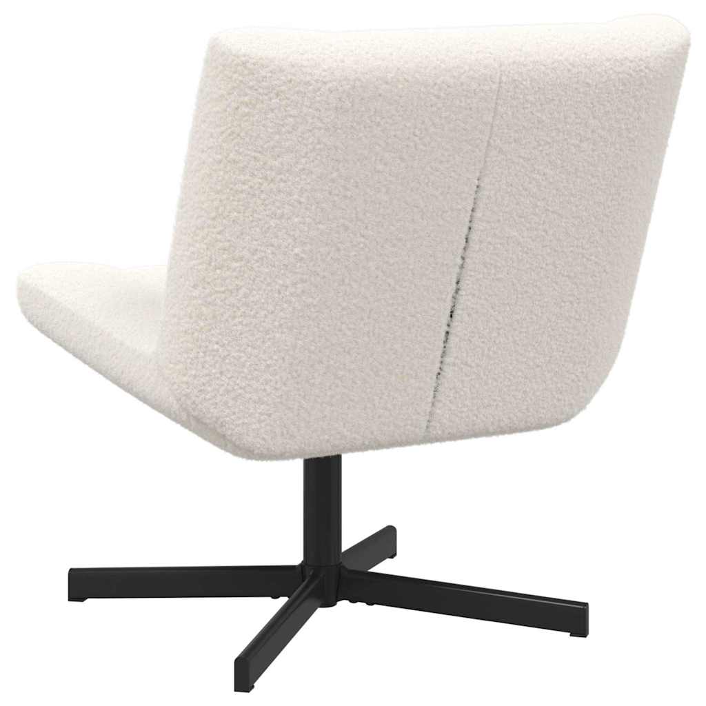 Swivel Chair Cream 63 x 75 x 76 cm Fabric