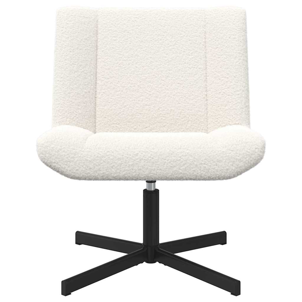 Swivel Chair Cream 63 x 75 x 76 cm Fabric