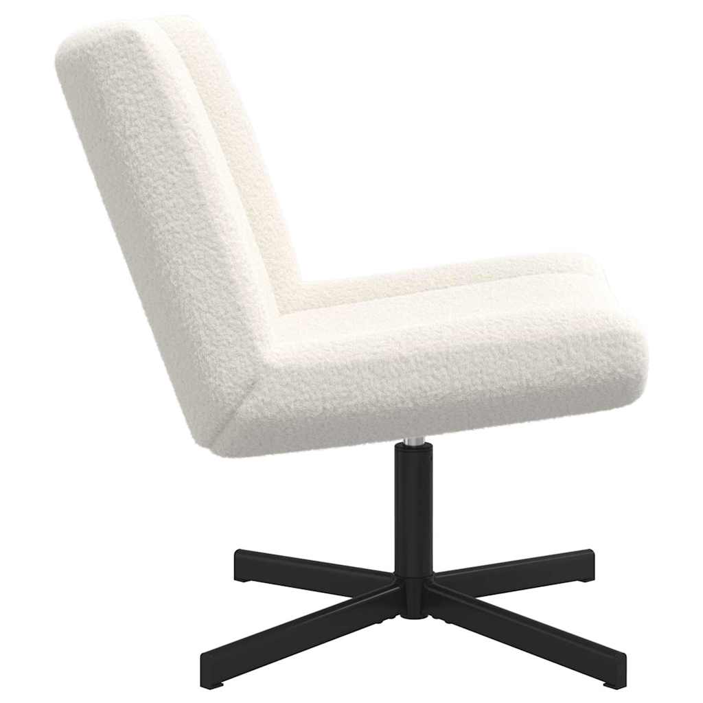 Swivel Chair Cream 63 x 75 x 76 cm Fabric