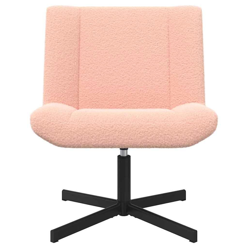 Swivel Chair Pink 63 x 75 x 76 cm Sheepskin