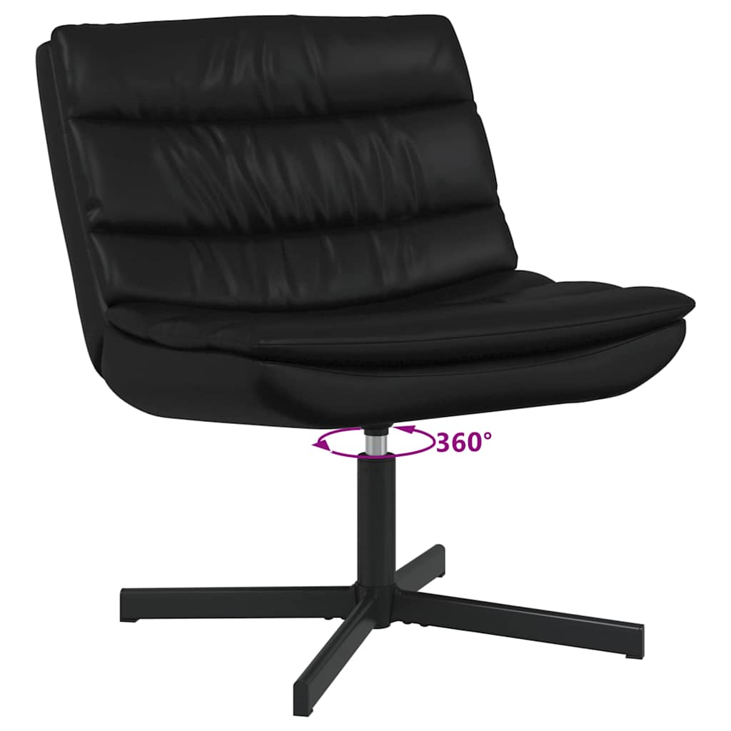 Swivel Chair Black 63 x 75 x 76 cm PU