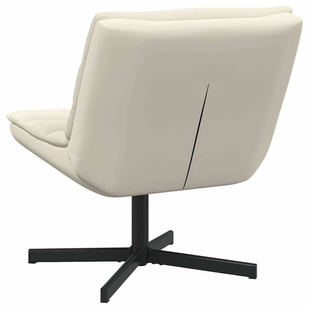 Swivel Chair Cream 63 x 75 x 76 cm Faux leather