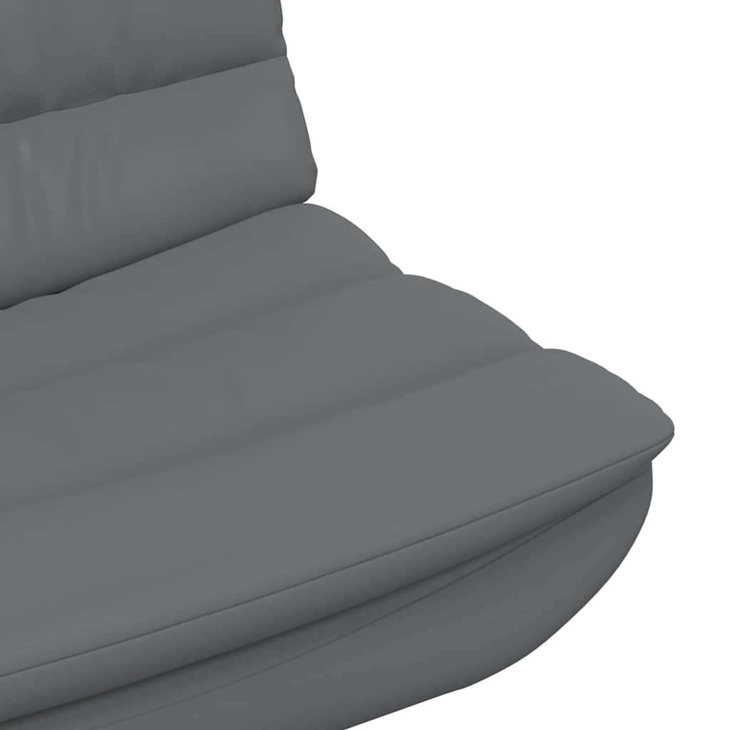 Swivel Chair Grey 63 x 75 x 76 cm PU