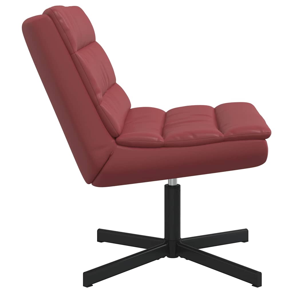 Swivel Chair Wine red 63 x 75 x 76 cm Faux leather