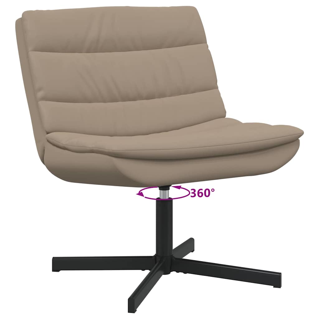 Swivel Chair Cappuccino 63 x 75 x 76 cm PU