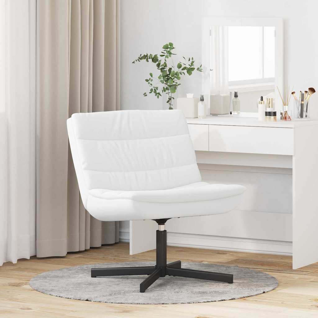 Swivel Chair White 63 x 75 x 76 cm PU