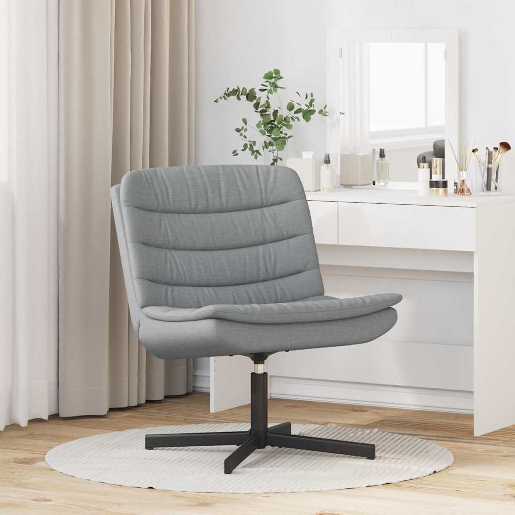 Swivel Chair Light grey 63 x 75 x 76 cm Fabric