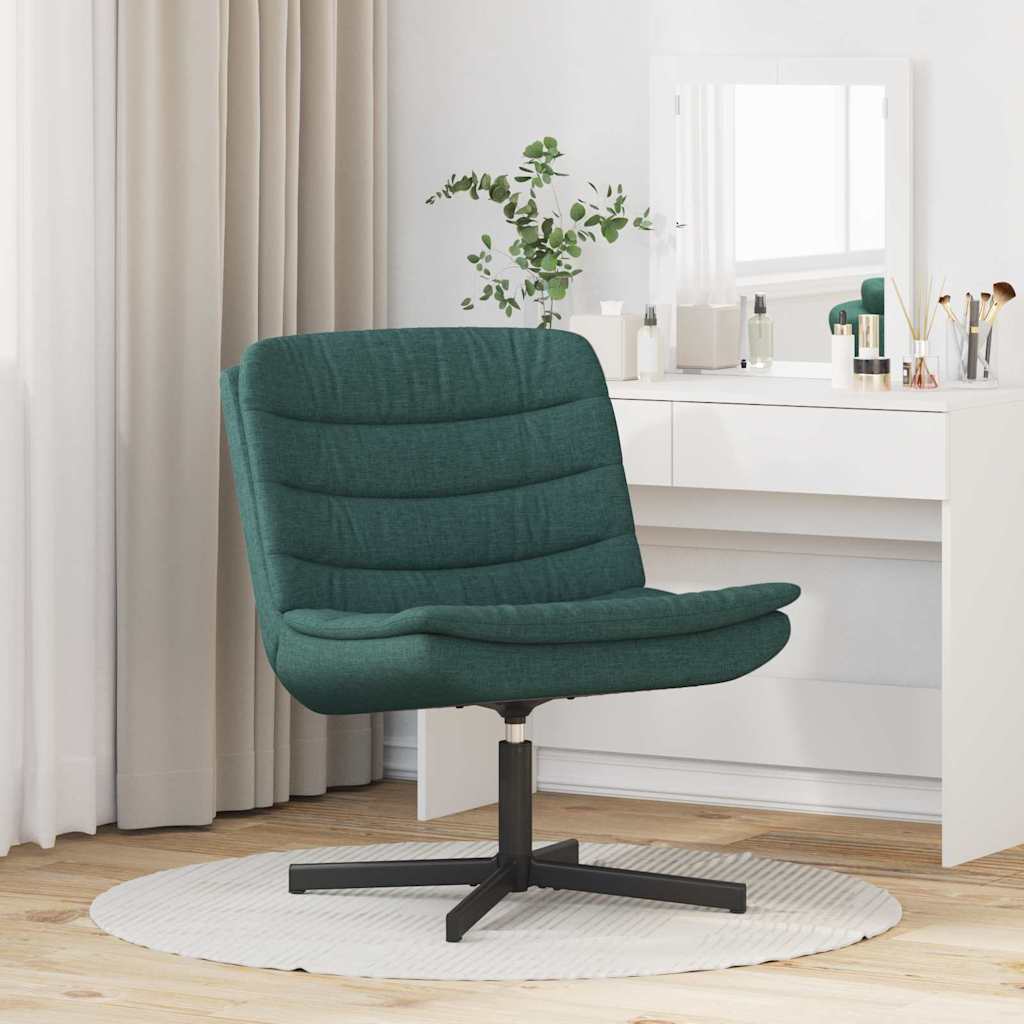 Swivel Chair Dark Green 63 x 75 x 76 cm Fabric