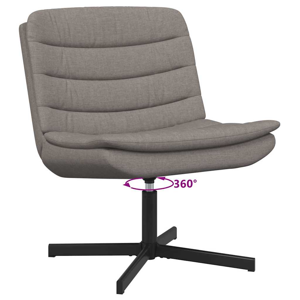 Swivel Chair Taupe 63 x 75 x 76 cm Fabric