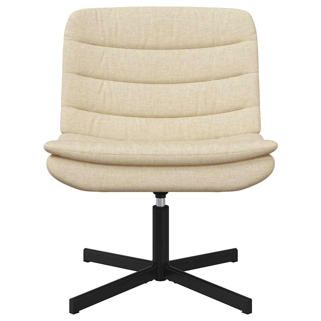 Swivel Chair Cream 63 x 75 x 76 cm Fabric