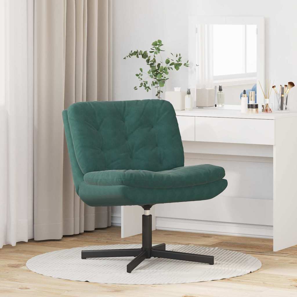 Swivel Relaxing Chair Other Dark green 63 x 75 x 76 cm Velvet
