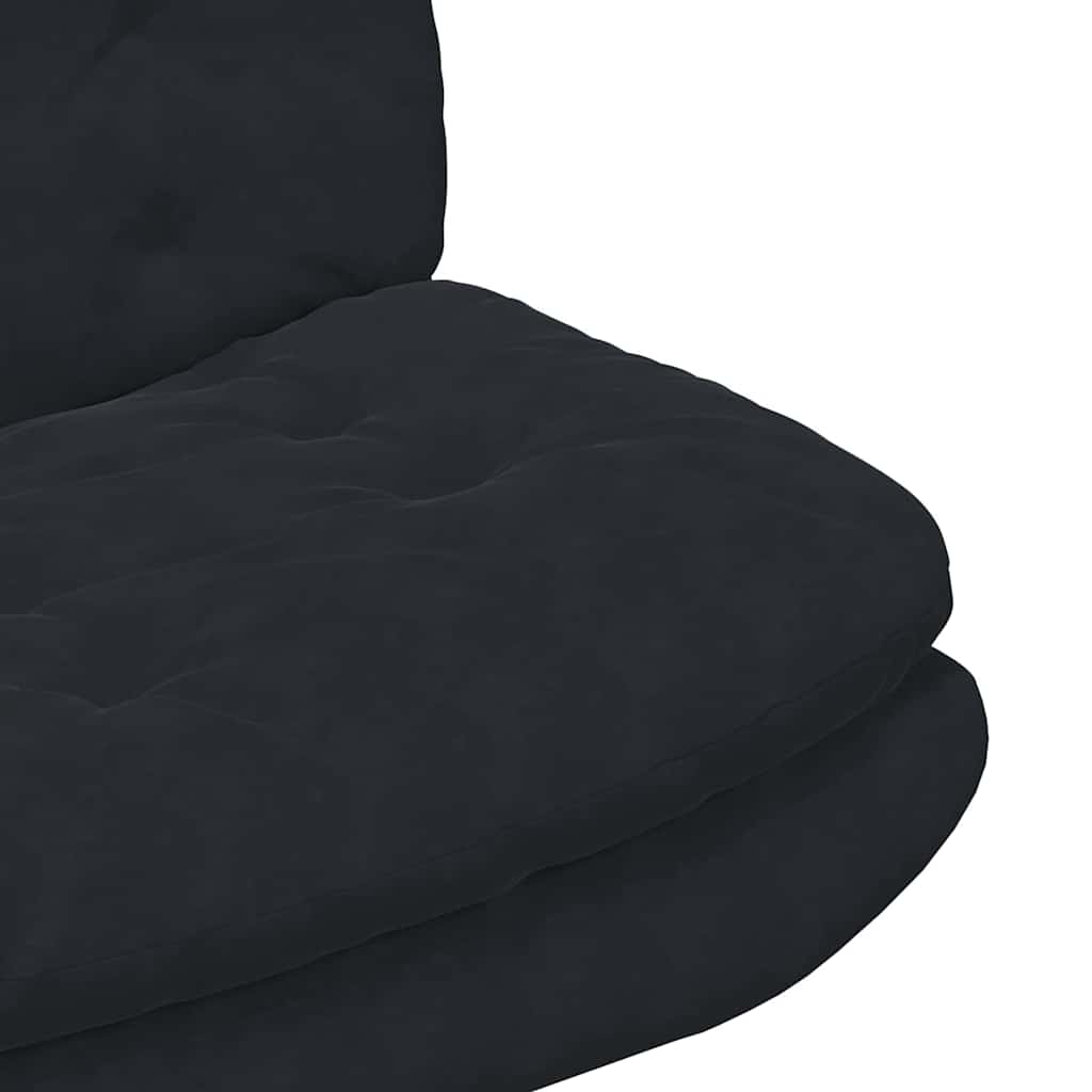 Swivel Relaxing Chair with Cushion Black 63 x 75 x 76 cm Velvet