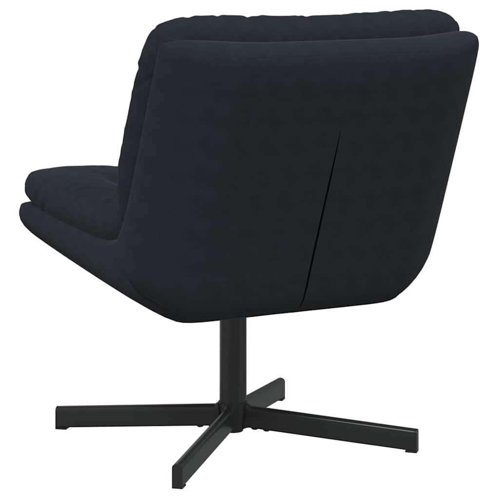 Swivel Relaxing Chair with Cushion Black 63 x 75 x 76 cm Velvet