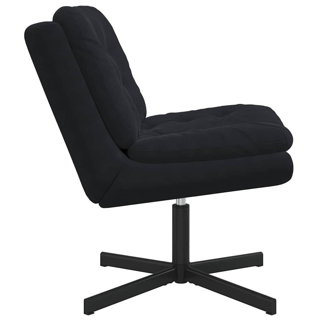 Swivel Relaxing Chair with Cushion Black 63 x 75 x 76 cm Velvet