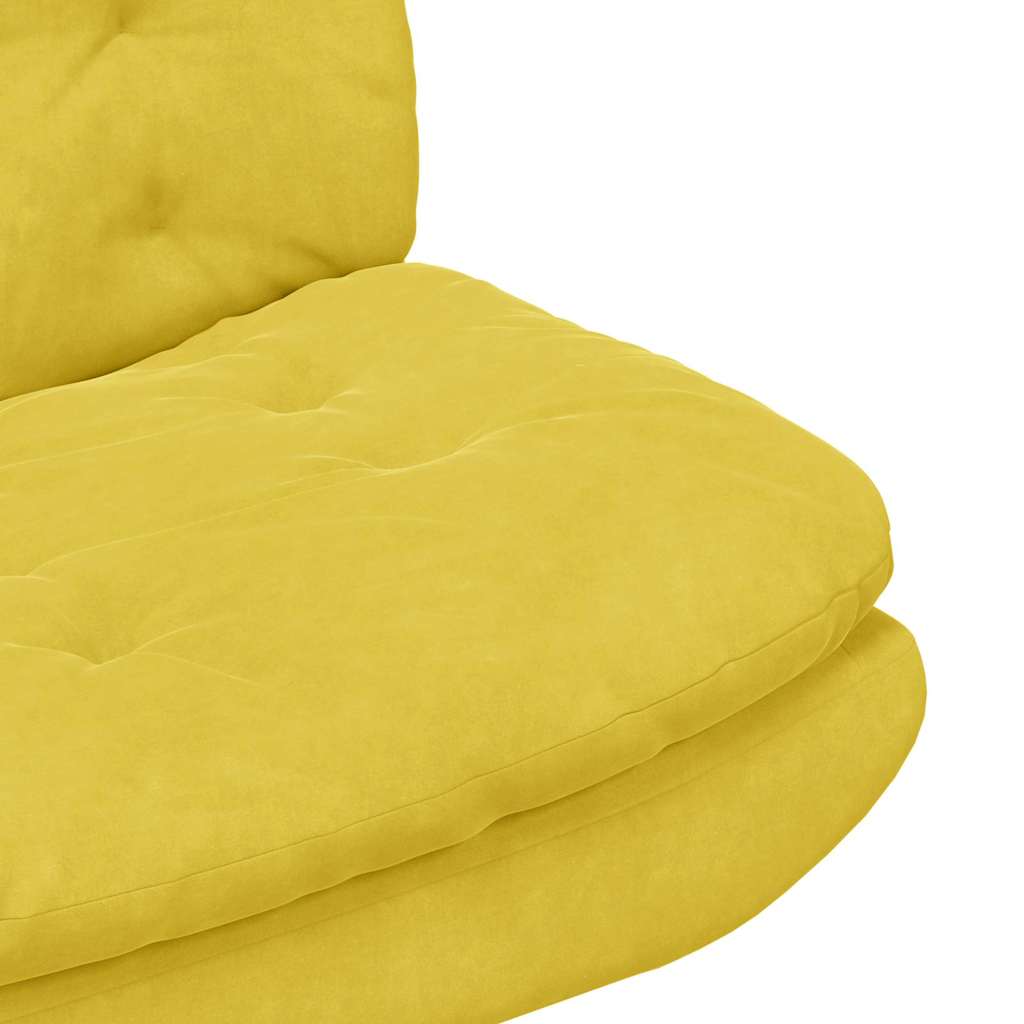 Swivel Relaxing Chair Other Yellow 63 x 75 x 76 cm Velvet