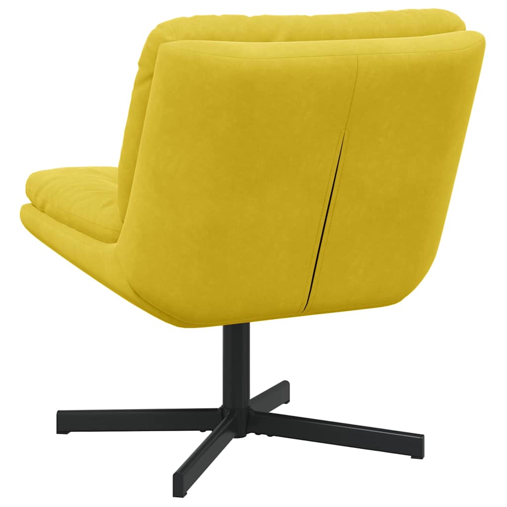 Swivel Relaxing Chair Other Yellow 63 x 75 x 76 cm Velvet