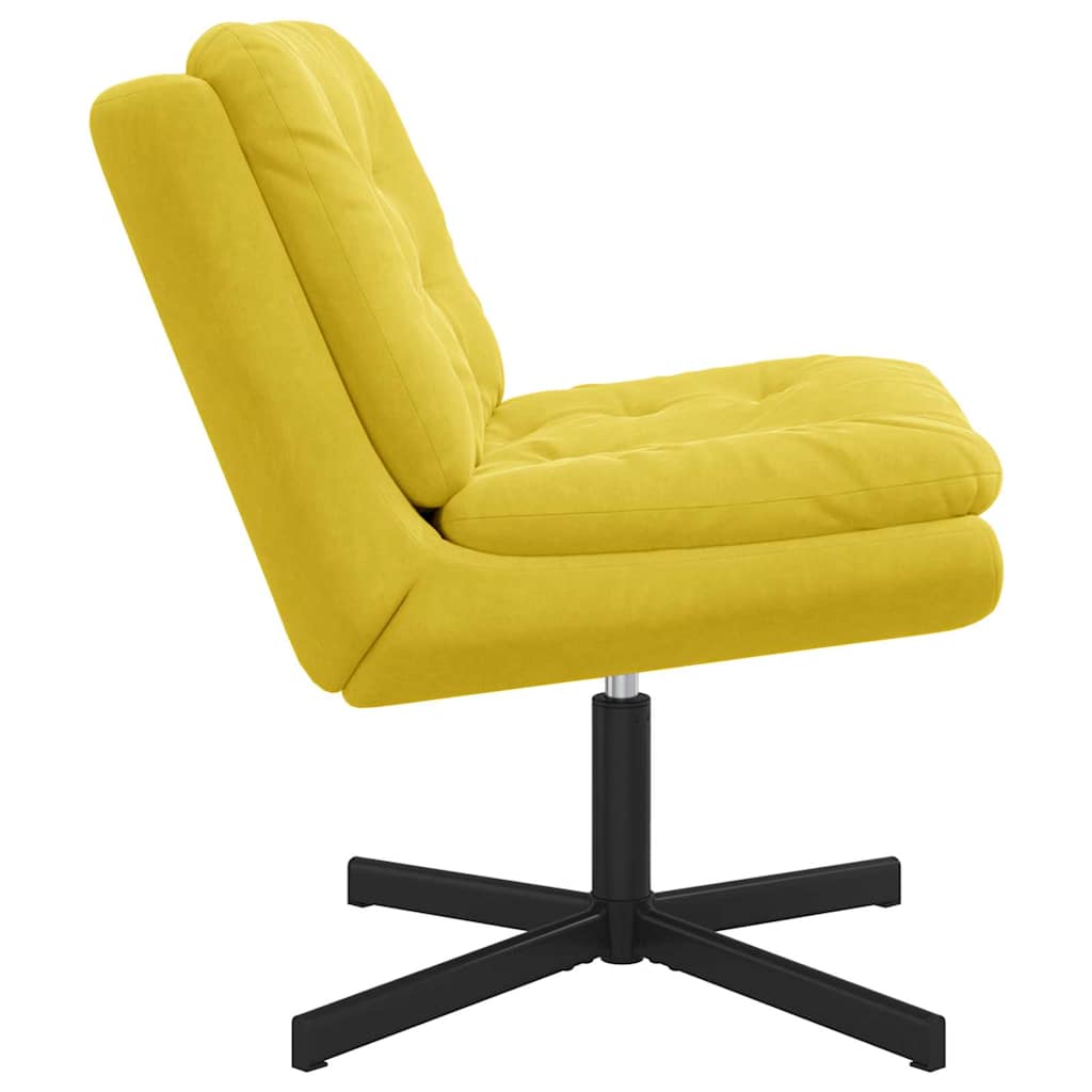 Swivel Relaxing Chair Other Yellow 63 x 75 x 76 cm Velvet