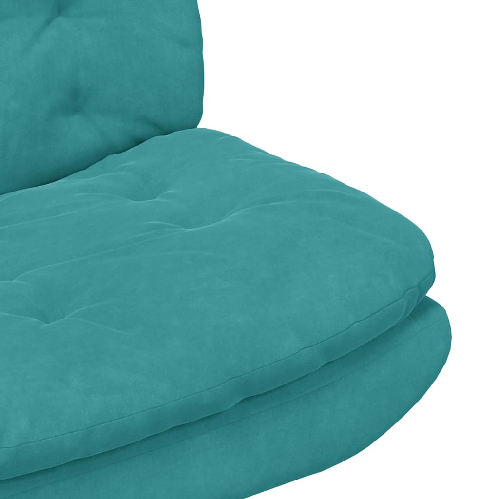 Swivel Relaxing Chair Other Turquoise 63 x 75 x 76 cm Velvet
