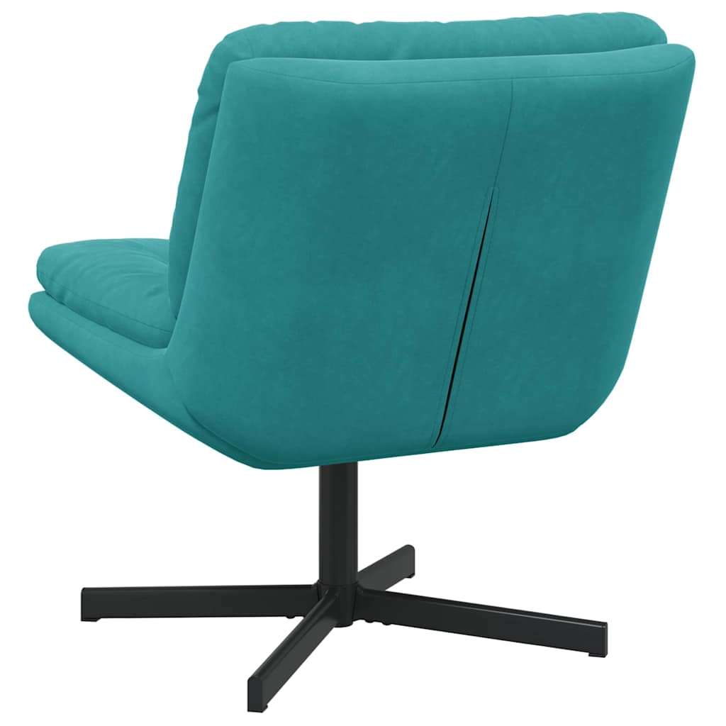 Swivel Relaxing Chair Other Turquoise 63 x 75 x 76 cm Velvet
