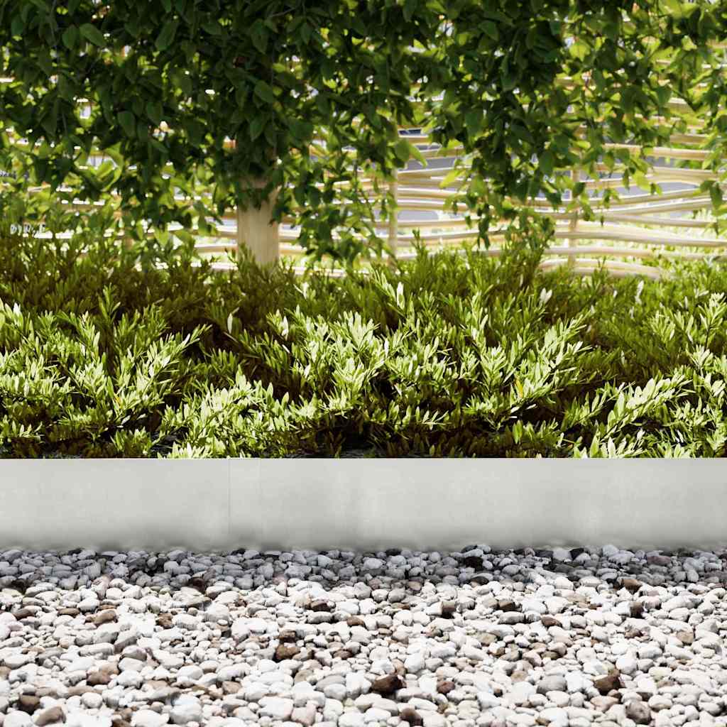 Lawn Edgings 50 pcs Silver 100 x 0.5 x 20 cm Stainless steel