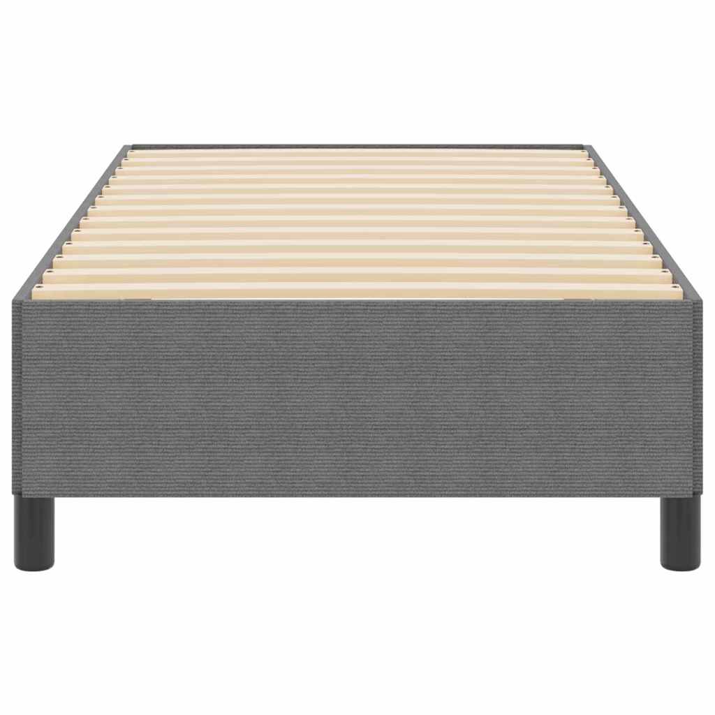 Bed Frame Light grey 90 x 200 cm Corduroy fabric