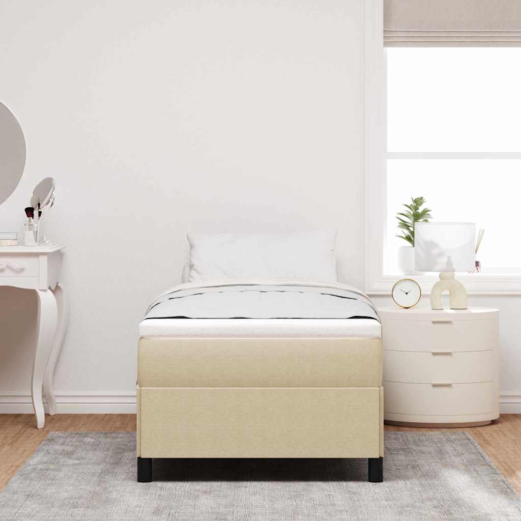 Bed Frame Grey Green 100 x 200 cm Corduroy fabric