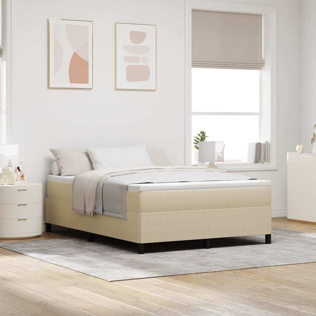 Bed Frame Grey Green 140 x 190 cm Corduroy fabric