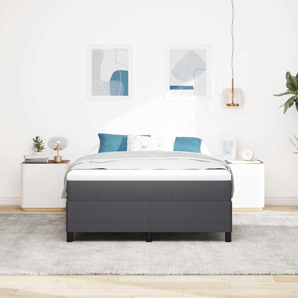 Bed Frame Dark grey 140 x 200 cm Corduroy fabric