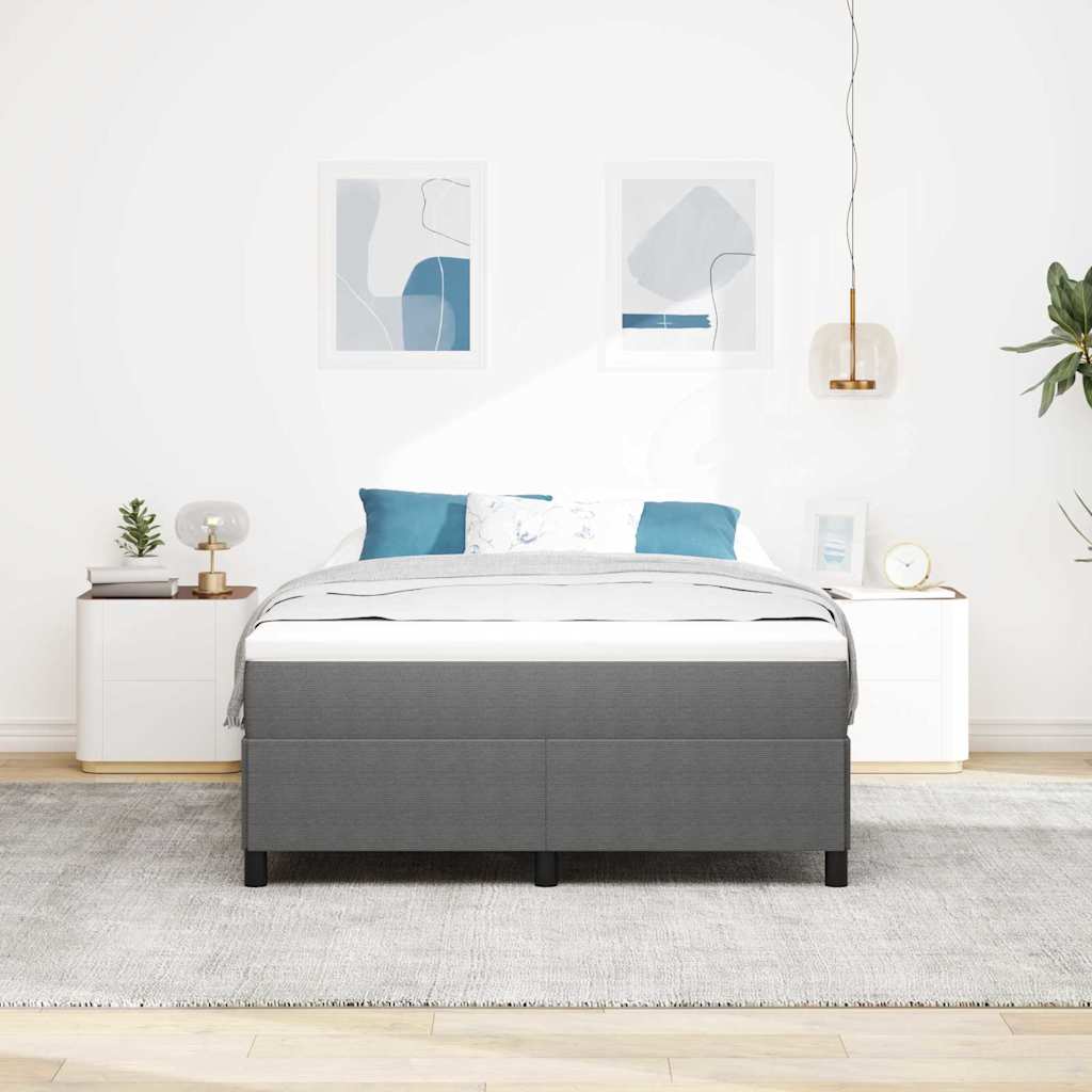 Bed Frame Light grey 160 x 200 cm Corduroy fabric
