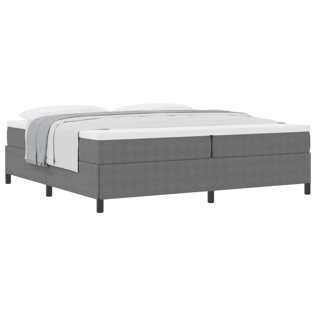 Bed Frame Light grey 200 x 200 cm Corduroy fabric