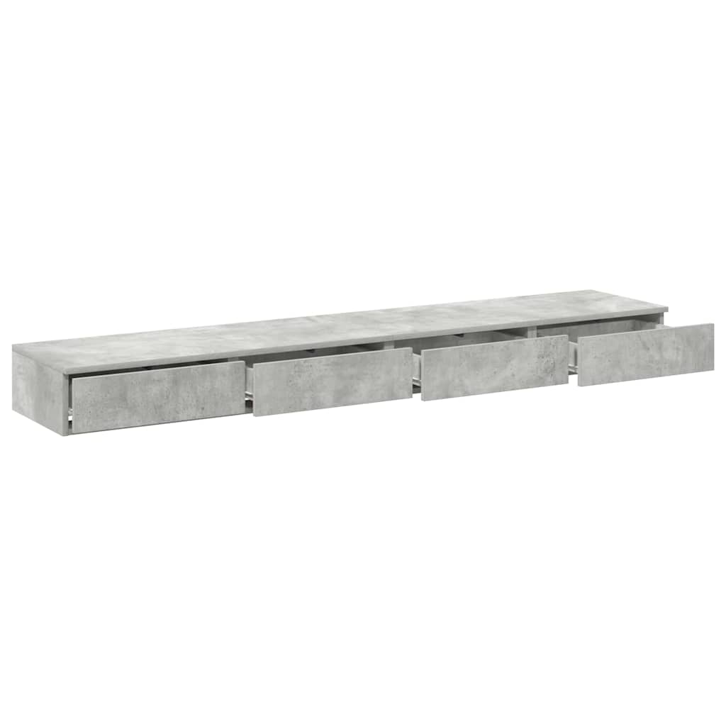 Bed Drawers Concrete grey 200 x 36.5 x 16.5 cm Engineered wood