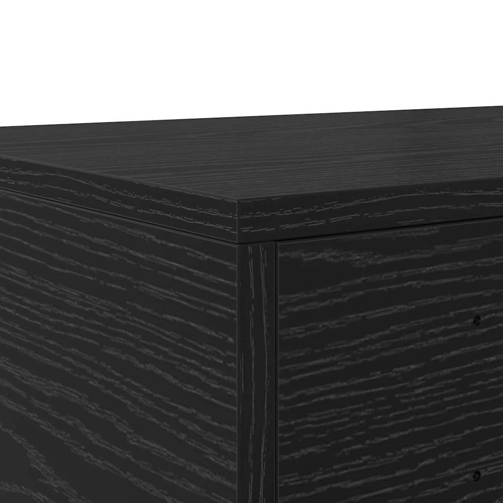 Bed Drawers Black oak 80 x 36.5 x 16.5 cm Engineered wood