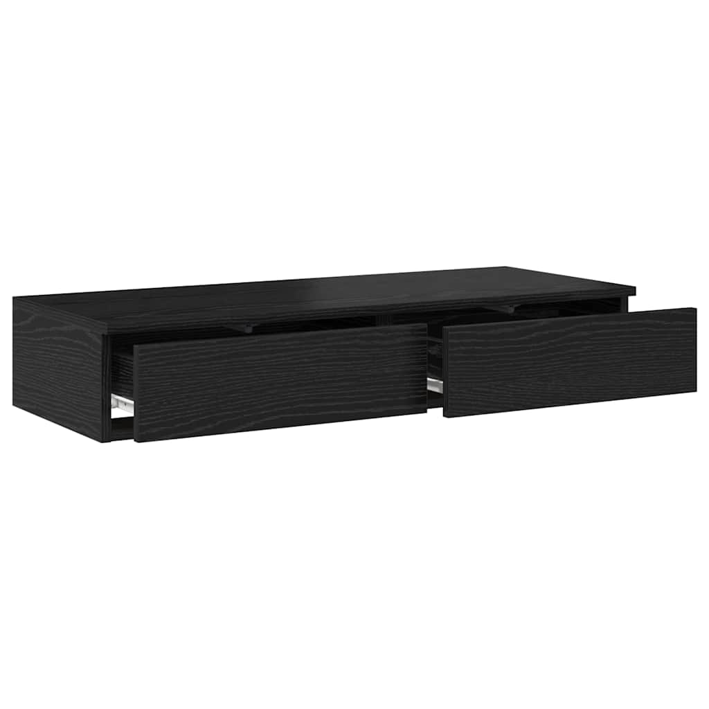 Bed Drawers Black oak 80 x 36.5 x 16.5 cm Engineered wood