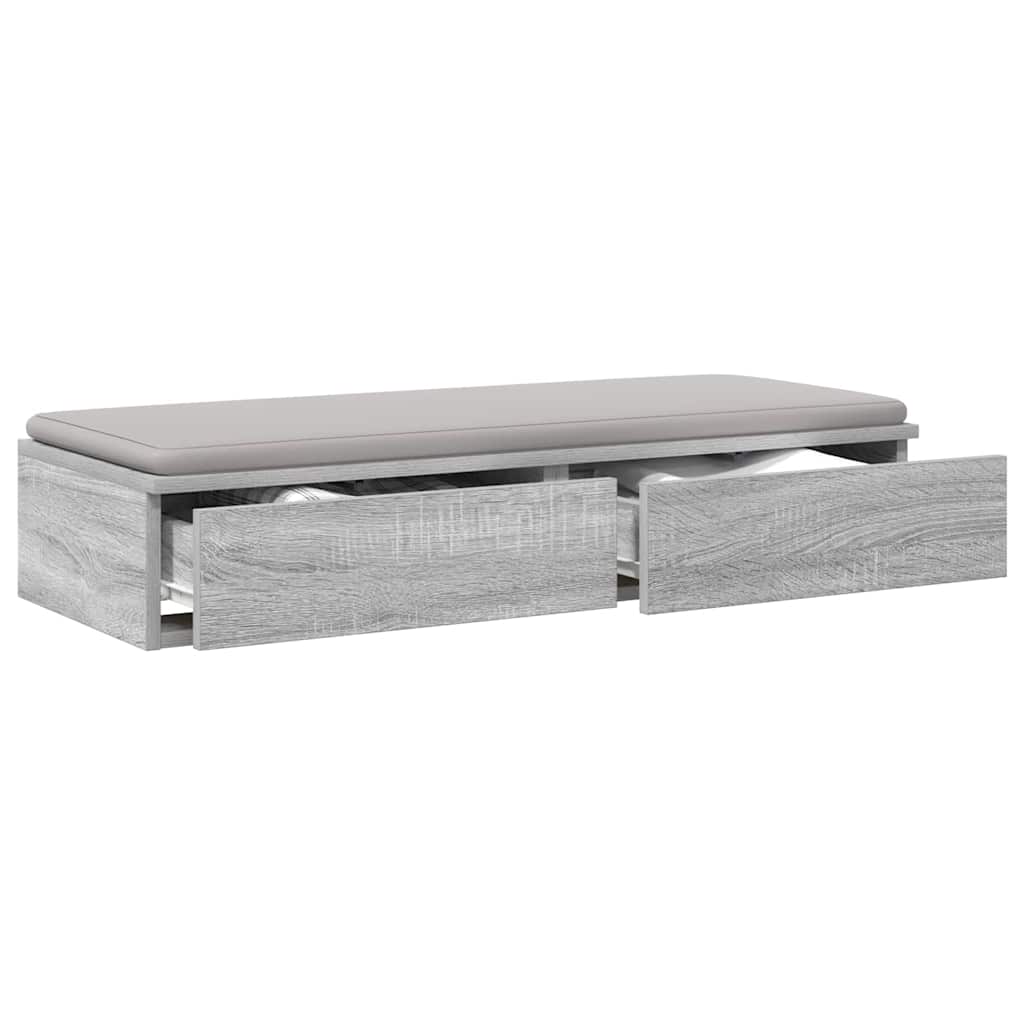 Bed Drawers Grey sonoma 90 x 36.5 x 16.5 cm Engineered wood