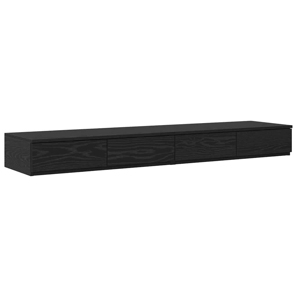 Bed Drawers Black oak 140 x 36.5 x 16.5 cm Engineered wood