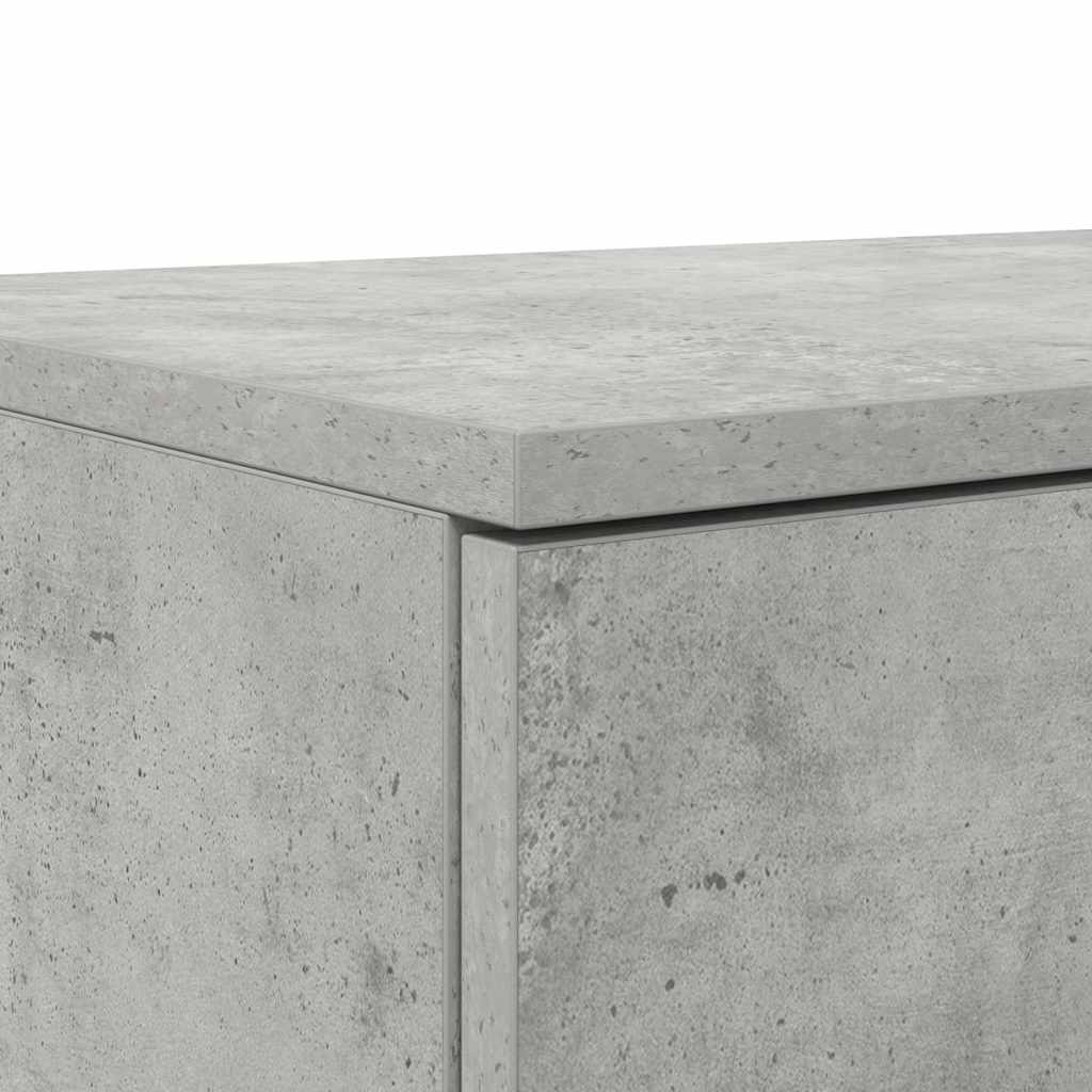Bed Drawers Concrete grey 140 x 36.5 x 16.5 cm Engineered wood