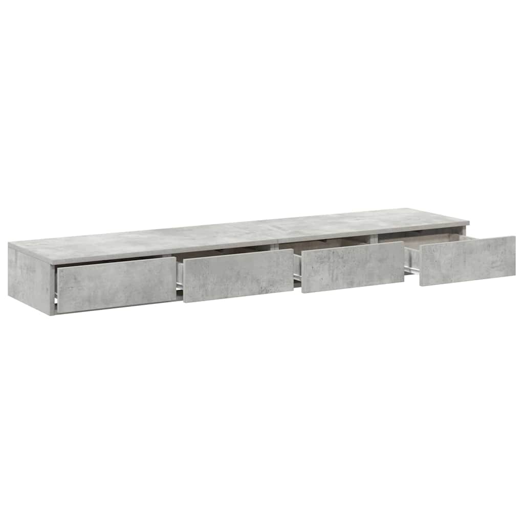 Bed Drawers Concrete grey 140 x 36.5 x 16.5 cm Engineered wood