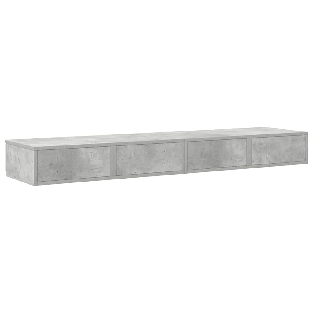 Bed Drawers Concrete grey 140 x 36.5 x 16.5 cm Engineered wood