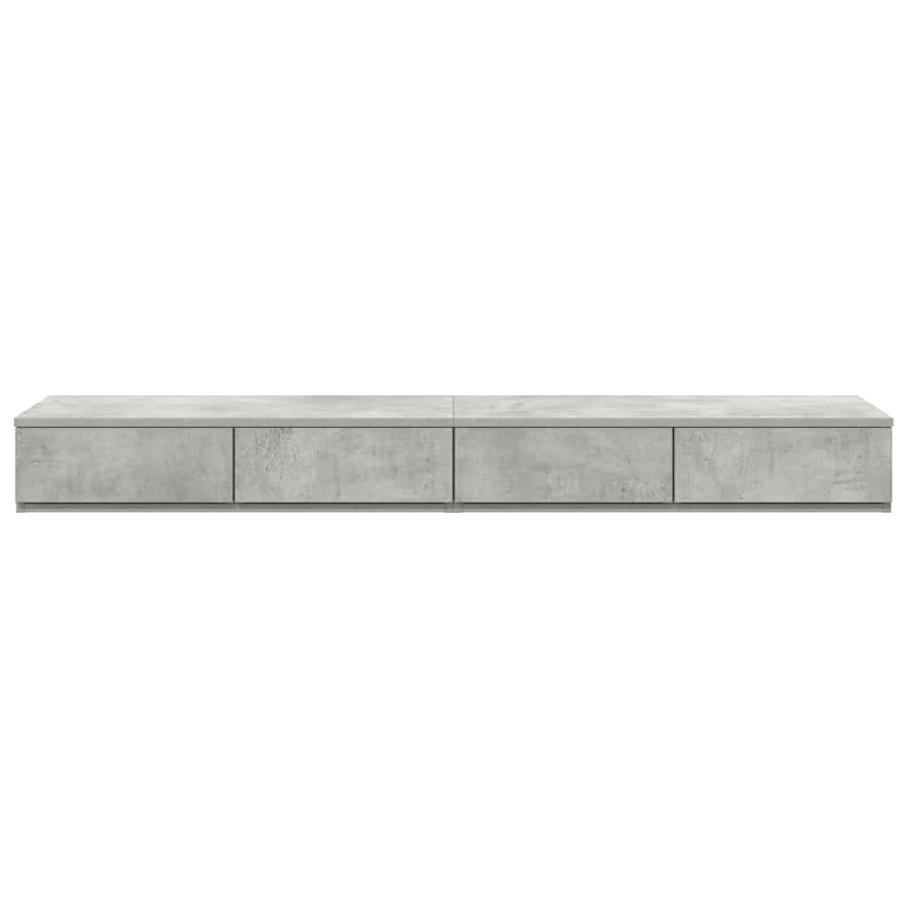 Bed Drawers Concrete grey 140 x 36.5 x 16.5 cm Engineered wood