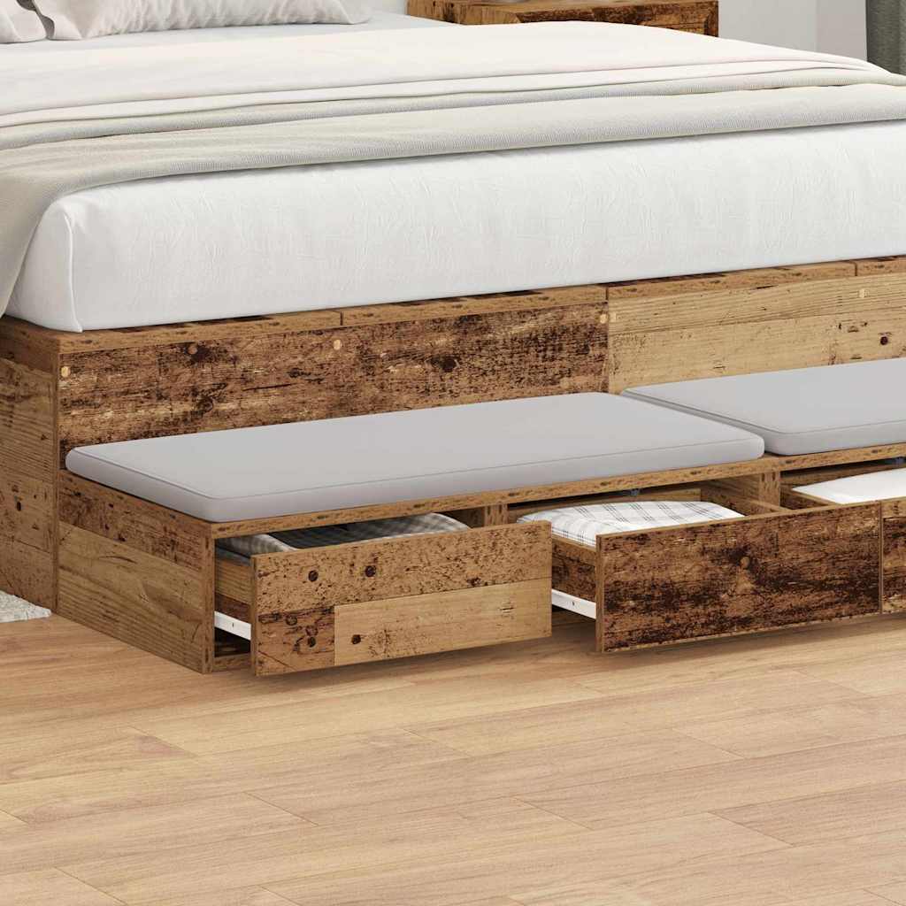 Bed Drawers Old wood 140 x 36.5 x 16.5 cm Engineered wood