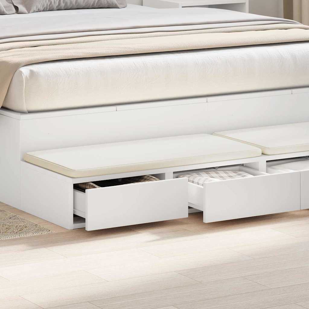 Bed Drawers White 150 x 36.5 x 16.5 cm Engineered wood