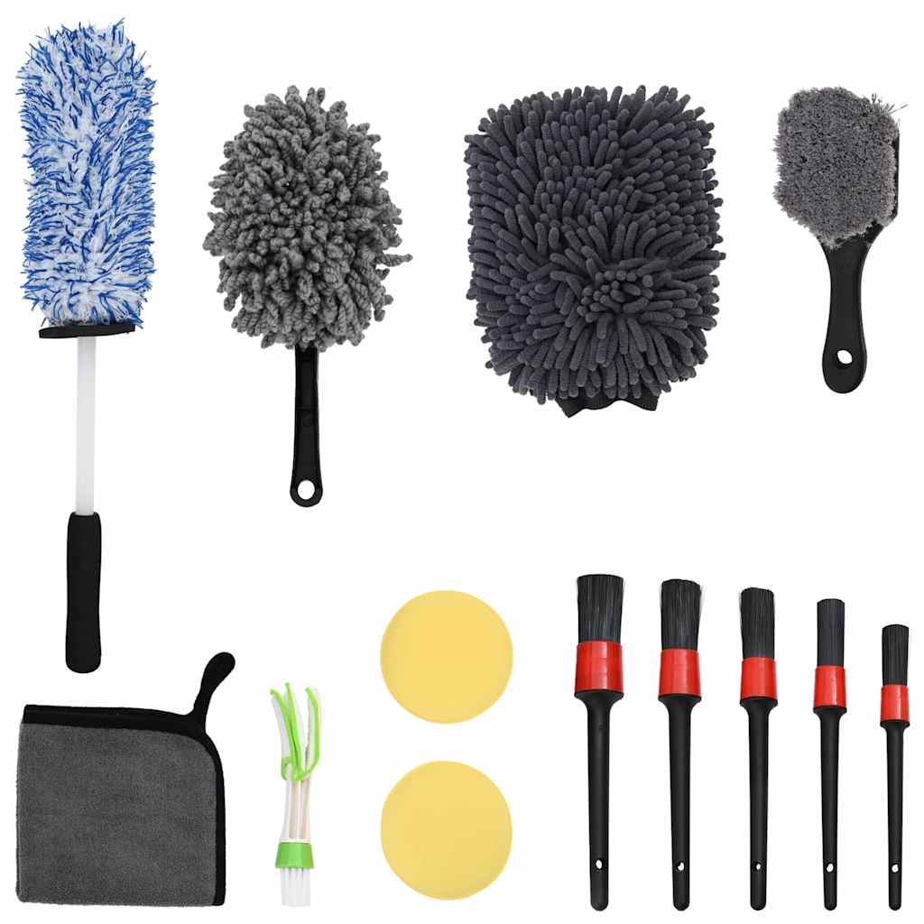 Car Cleaning Brush Set 13 pcs Multi Color
