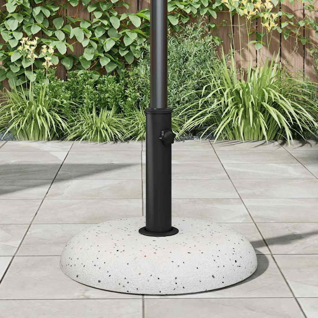 Parasol Base White and Black 45 x 45 x 40 cm Concrete and Metal