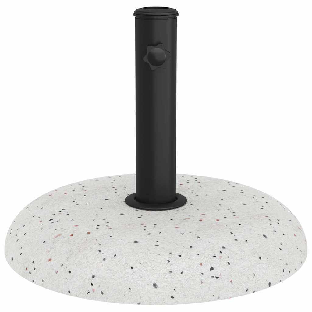 Parasol Base White and Black 45 x 45 x 40 cm Concrete and Metal